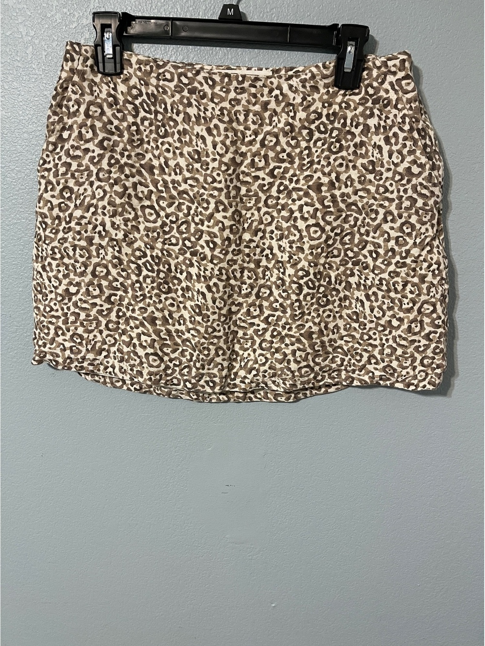 MNG Mango Leopard Print Mini Skirt Womens Animal Print Y2K Indie Sleaze Small